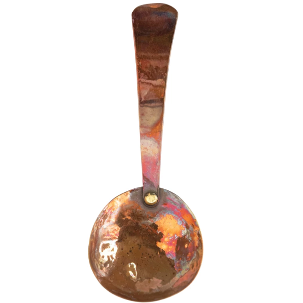 Hammered Copper Spoon, Burnt Finish