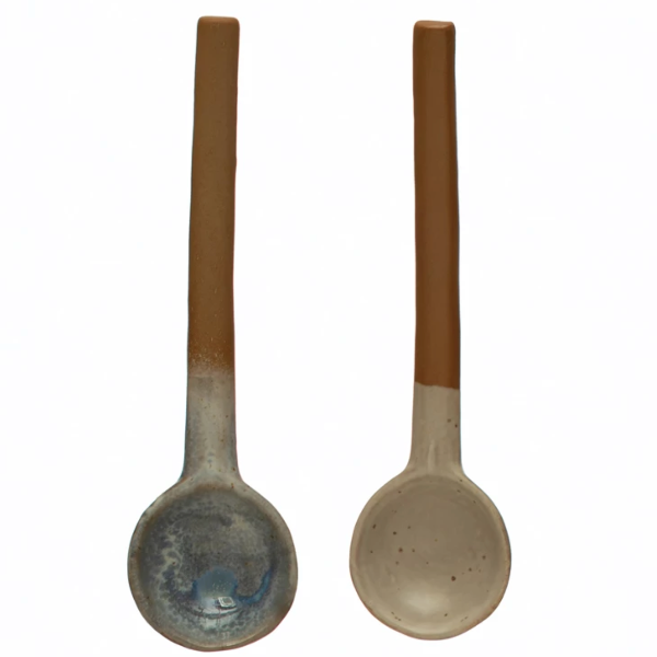 Stoneware Spoon, Reactive Glaze, 2 Colors