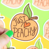 Just Peachy Fruit Vinyl Sticker