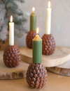 Ceramic Pinecone Candle Holders
