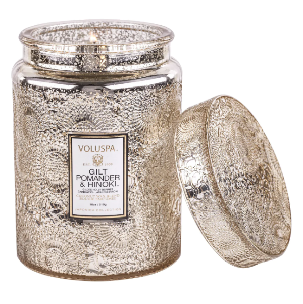 Gilt Pomander & Hinoki - Large Jar Candle