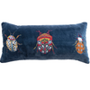 Beetles Cotton Velvet Embroidered Lumbar Pillow