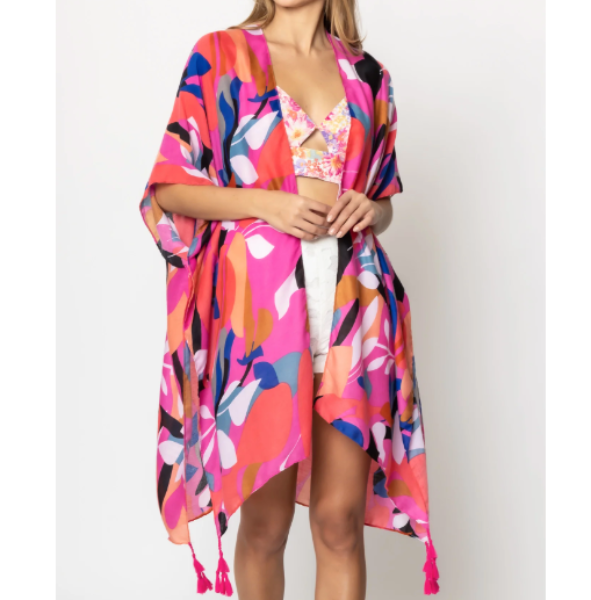 Pink Leaf Dream Kimono