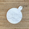 Round White Marble Cutting Board with Hole